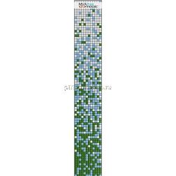 MVAPrintMosaic Растяжки 25RFL-S-173 Белый + Голубой + Зеленый Мозаика 31,7х31,7 см (полоса 8 карт 31,7х31,7)