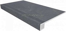 Estima Terra TE04 Black Черная Неполированная + Подступенок (14,5x120) Ступень 33х120 см