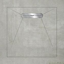 Aquanit Envelope Душевой поддон из керамогранита, цвет Beton Gri, 90х90
