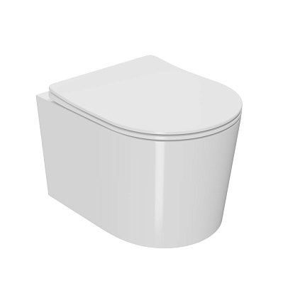Унитаз подвесной Point Веста безободковый, белый, сиденье дюропласт, микролифт, быстросъем. PN41701