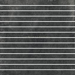 Iris Ceramica Hard Leather Mosaico Dark List. Мозаика 2,1х30 30x30 см