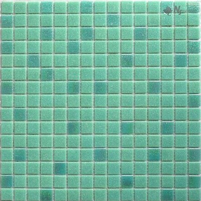 NS-mosaic Econom series MIX24 Мозаика стеклянная зеленая (сетка) 32,7х32,7 (2х2) см