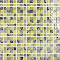 Decor-mosaic Стиль MDS-04 Мозаика (прозрачное стекло + прозрачное стекло с эффектом битого стекла + натуральный камень) 30,2х30,2 см