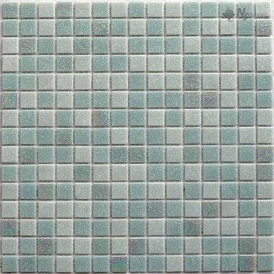 NS-mosaic Econom series MIX25 Мозаика стеклянная серая (сетка) 32,7х32,7 (2х2) см