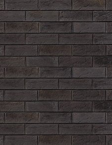 UniStone Вальдер Рядовая 05 Черный Матовая Плитка для навесного фасада 6,5x21 см