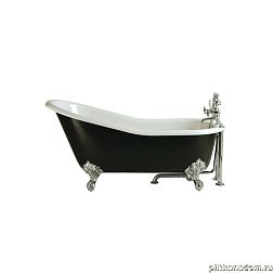 Magliezza Gracia CR Чугунная ванна (ножки хром), чёрный экран 170х76