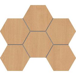 Estima Classic Wood Honey Oak CW 04 Hexagon Бежевая Матовая Мозаика 25х28,5 см