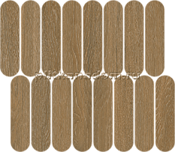 Vives Oslo Mosaico Toyen R10 Коричневая Матовая Мозаика 27x31 см