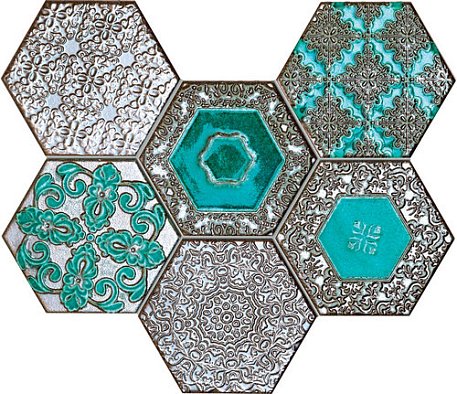 Tubadzin Mozaiki Lace absinthe Мозаика 28,9х22,1 см