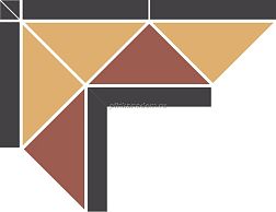 Top Cer Richmond Black Corner Микс Матовый Угол 16,4x30,4 см