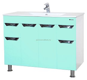 Bellezza Симона Тумба с 2 ящ. салатовая 829E Бомме 100 см