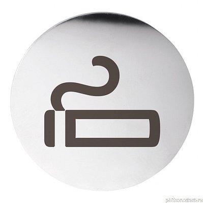 Bemeta 111054021 Табличка – Место для курения, круг, блеск