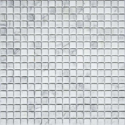 Orro Mosaic Orro Stone Bianco Carrara Tum. Белая Матовая Мозаика 30,5х30,5 (1,5х1,5) см