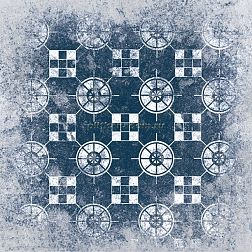 Alborz Ceramica Luisa Dеcor Синий Матовый Декор 20x20 см
