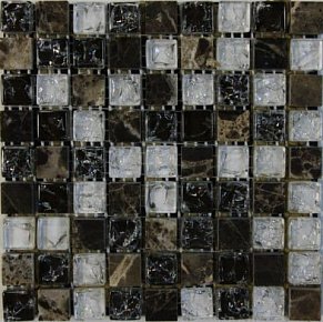 Muare Стеклянная мозаика QSG-010-15-8 30,5х30,5 см