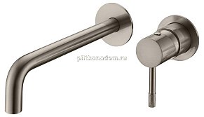 Boheme Uno Смеситель для умывальника из стены, Nickel Brush
