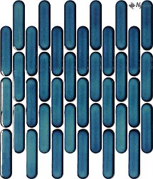 NS-Mosaic Rustic series R-344 Керамика Синяя Глянцевая Мозаика 30х30 см