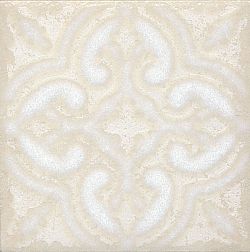 Керама Марацци Амальфи STG-A408-1266 Орнамент белый Вставка 9,9х9,9 см