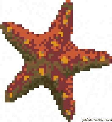 Альзаре Панно Морская звезда Мозаика 49,6x56 (1х1)