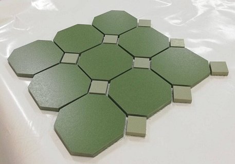 Керамика будущего(CF Systems) Метлахская плитка Диана Зеленая (Микс 2) Матовая Настенная плитка 30x30