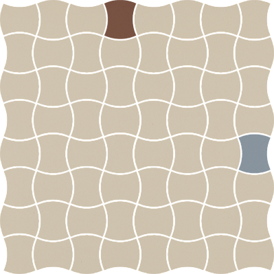 Paradyz Modernizm Bianco Mozaika Prasowana K.3,6X4,4 Mix A Мозаика 30,9x30,9 см