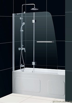 RGW Screens SC-13 Шторка на ванну, распашная дверь, стекло прозрачное 110х150