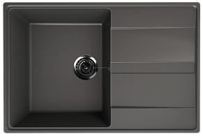 Ulgran Quartz Prima 750-09, асфальт Мойка кухонная 50х20