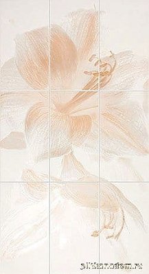 Iris Romantica Incanto comp. Bloom Salmone 752455 Панно 75x138 (9 плиток)