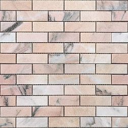 Caramelle Pietrine 7 мм Rosa Salmone Розовая Полированная Мозаика 29,8х29,8 (2,3х7,3) см