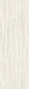 Eurotile Lia 141 Рельеф Волна Серая Глянцевая Настенная плитка 29,5х89,5 см
