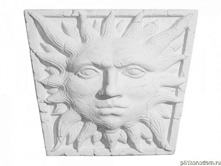 UniStone Солнце Белый Замковый камень 23,3x31,8x10 см