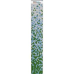 MVAPrintMosaic Растяжки 25RFL-S-173 Белый + Голубой + Зеленый Мозаика 31,7х31,7 см (полоса 8 карт 31,7х31,7)