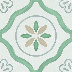 Harmony Sirocco Green Petals Серый Матовый Керамогранит 22,3x22,9 см