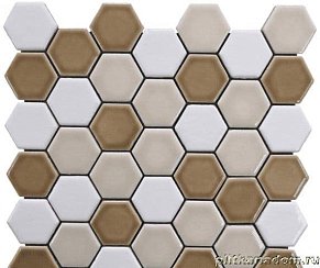 Bars Crystal Керамическая мозаика Terra Hexagon Mix Мозаика 4,7х5,4 30,15х30,15 см