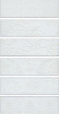 Керама Марацци Карнавал в Венеции AD/A333/6x/2926 Панно Кампьелло белый, 6 частей 8,5х28,5